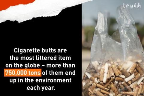 cigarette butts and waste 